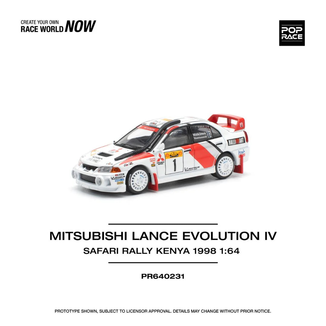 Mitsubishi lancer Evolution IV Safari Rally Kenya 1998 - Pop Race - Scala 1/64 PR64-231