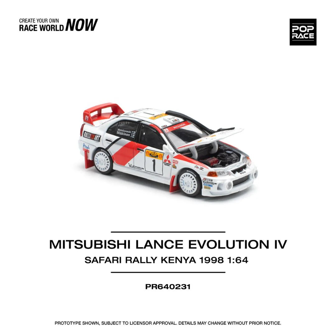 Mitsubishi lancer Evolution IV Safari Rally Kenya 1998 - Pop Race - Scala 1/64 PR64-231