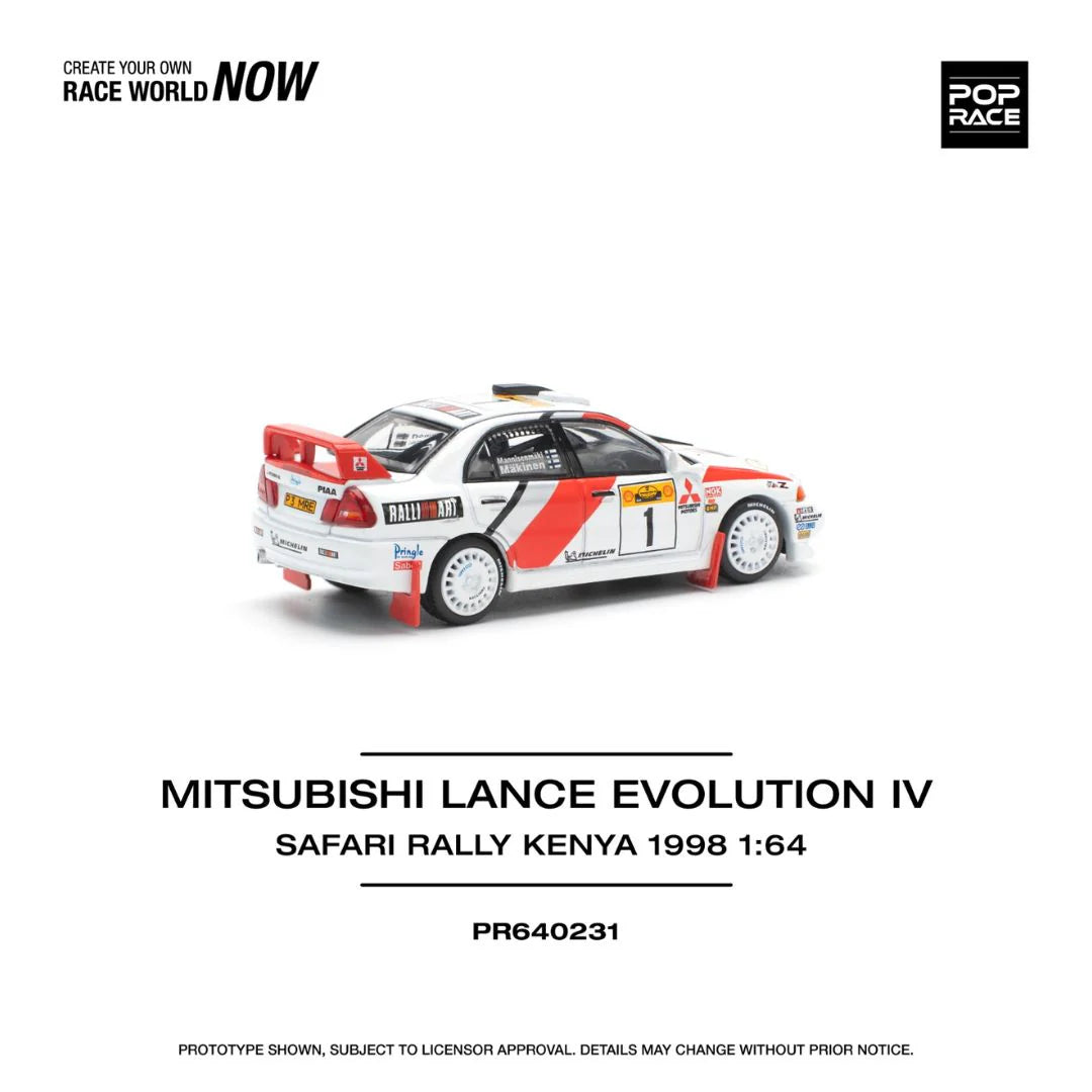 Mitsubishi lancer Evolution IV Safari Rally Kenya 1998 - Pop Race - Scala 1/64 PR64-231