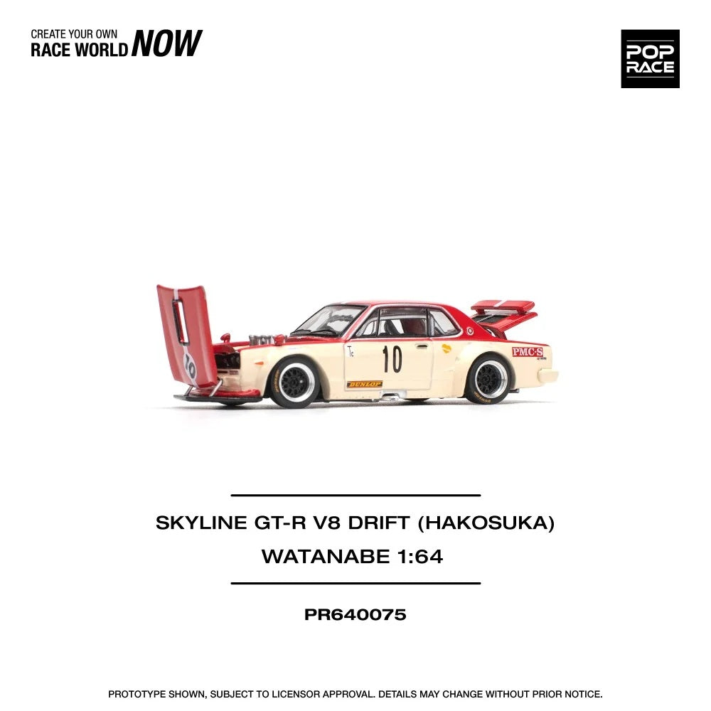 Nissan Skyline GT-R V8 Drift Watanabe Hakosuka - Pop Race - Scala 1/64 PR64-75