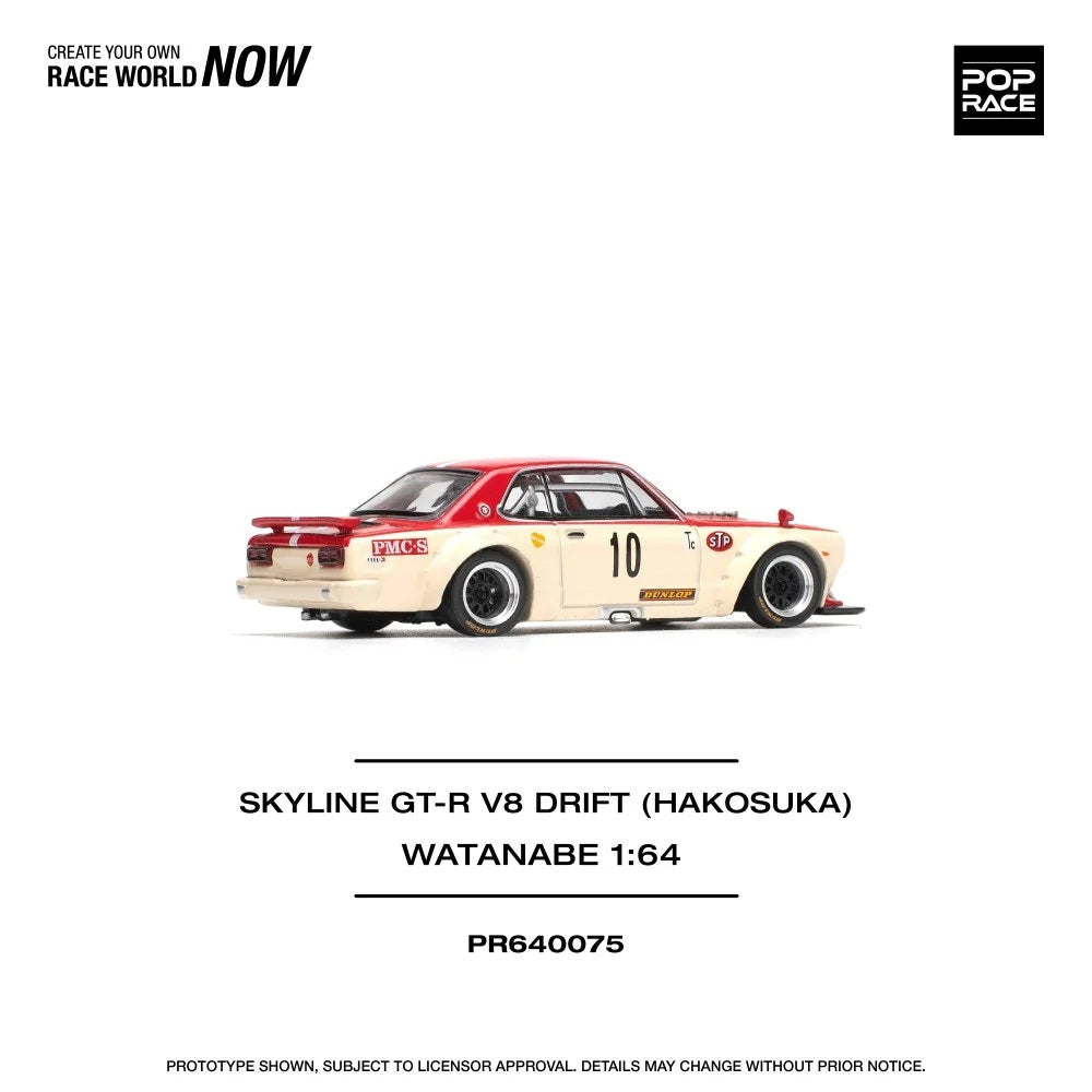 Nissan Skyline GT-R V8 Drift Watanabe Hakosuka - Pop Race - Scala 1/64 PR64-75