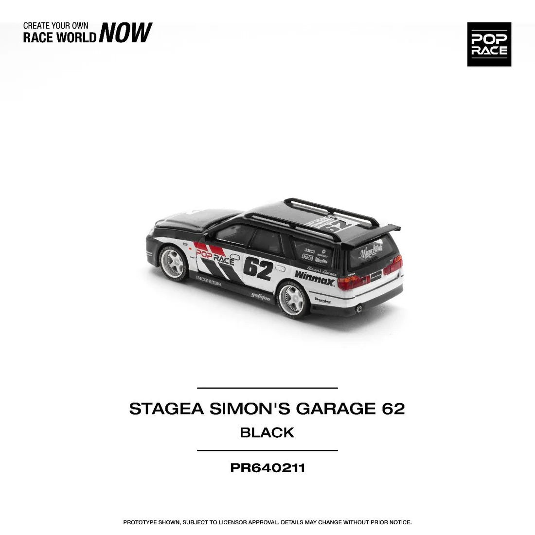 Nissan Stagea Simon's Garage #62 - Pop Race - Scala 1/64 PR64-211