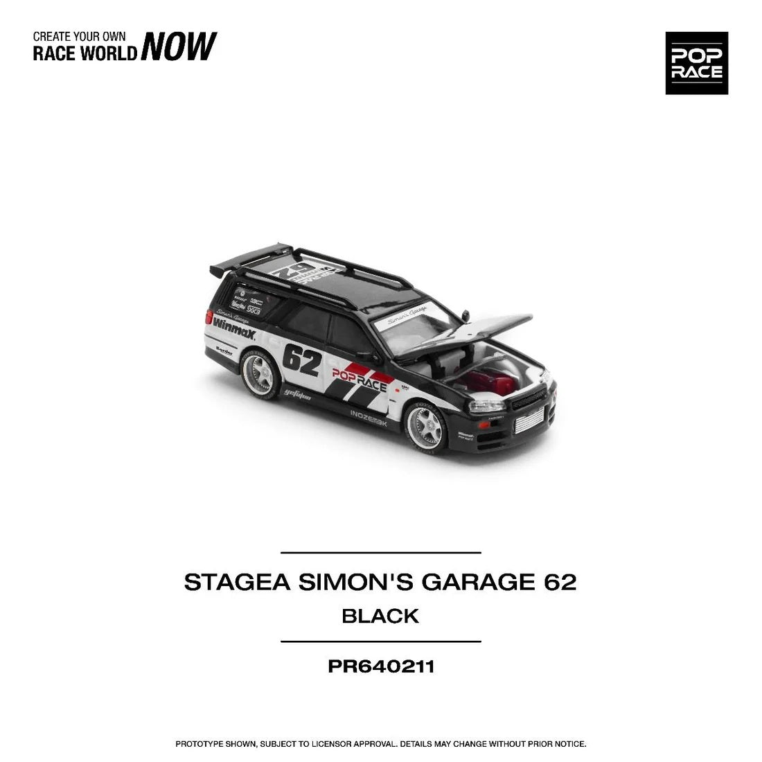 Nissan Stagea Simon's Garage #62 - Pop Race - Scala 1/64 PR64-211