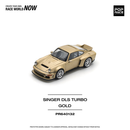 Pop Race - Porsche Singer DLS Turbo Gold - Scala 1/64 PR64-132