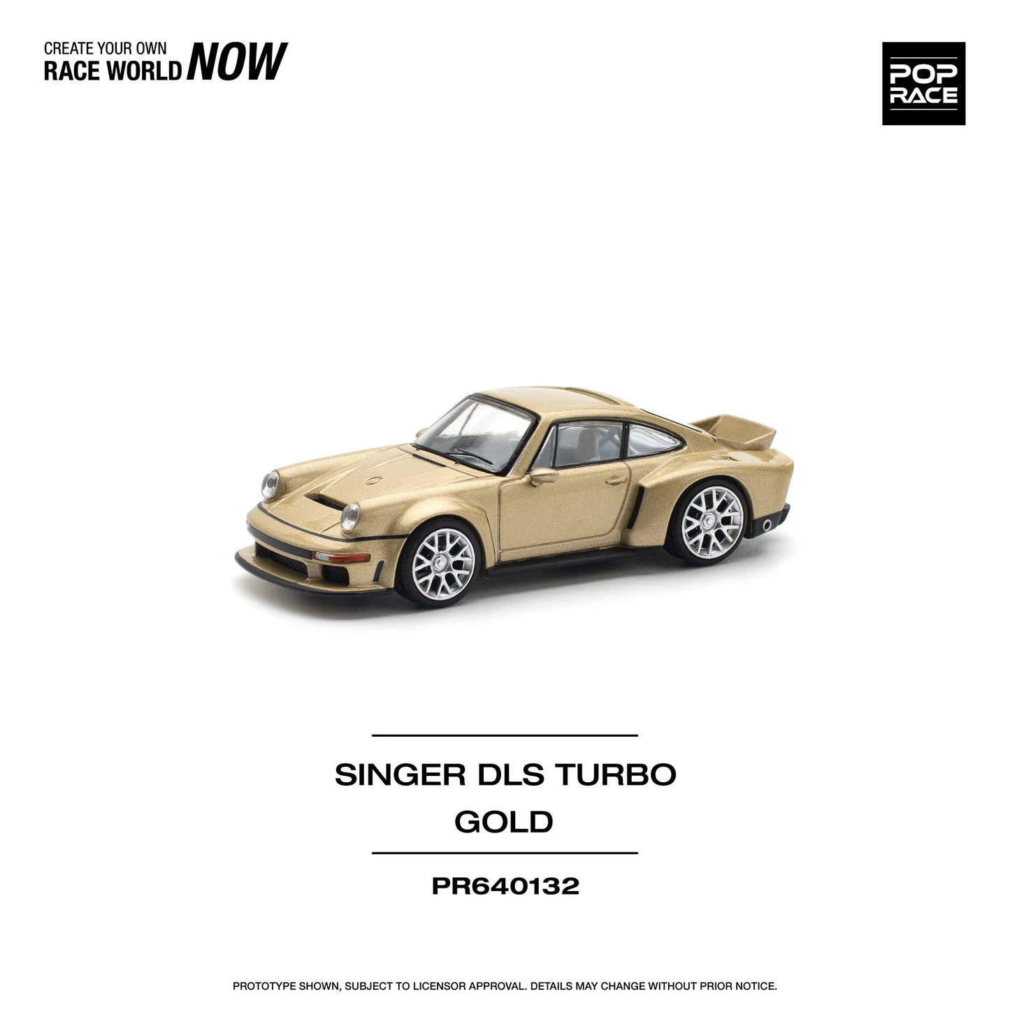 Pop Race - Porsche Singer DLS Turbo Gold - Scala 1/64 PR64-132