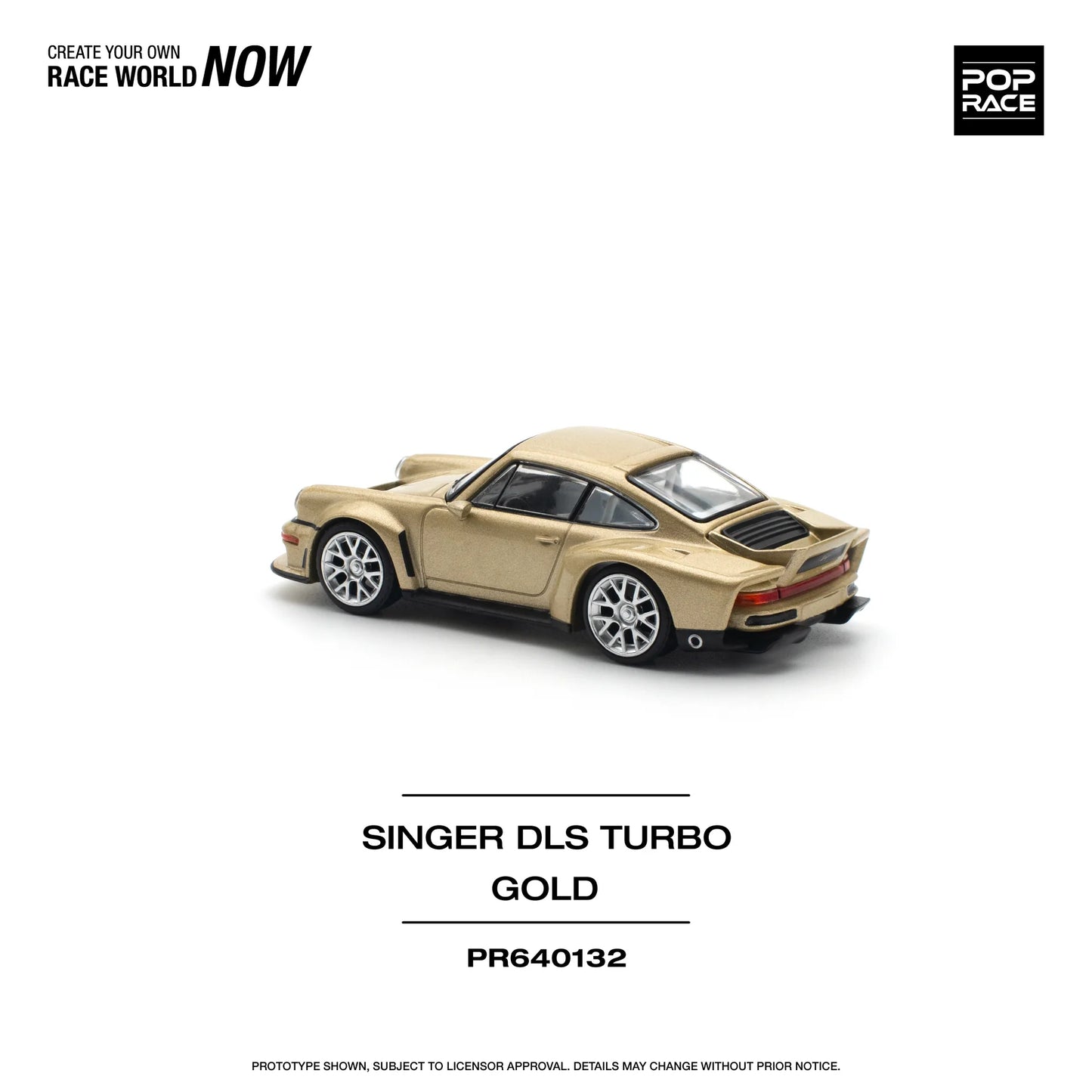 Pop Race - Porsche Singer DLS Turbo Gold - Scala 1/64 PR64-132