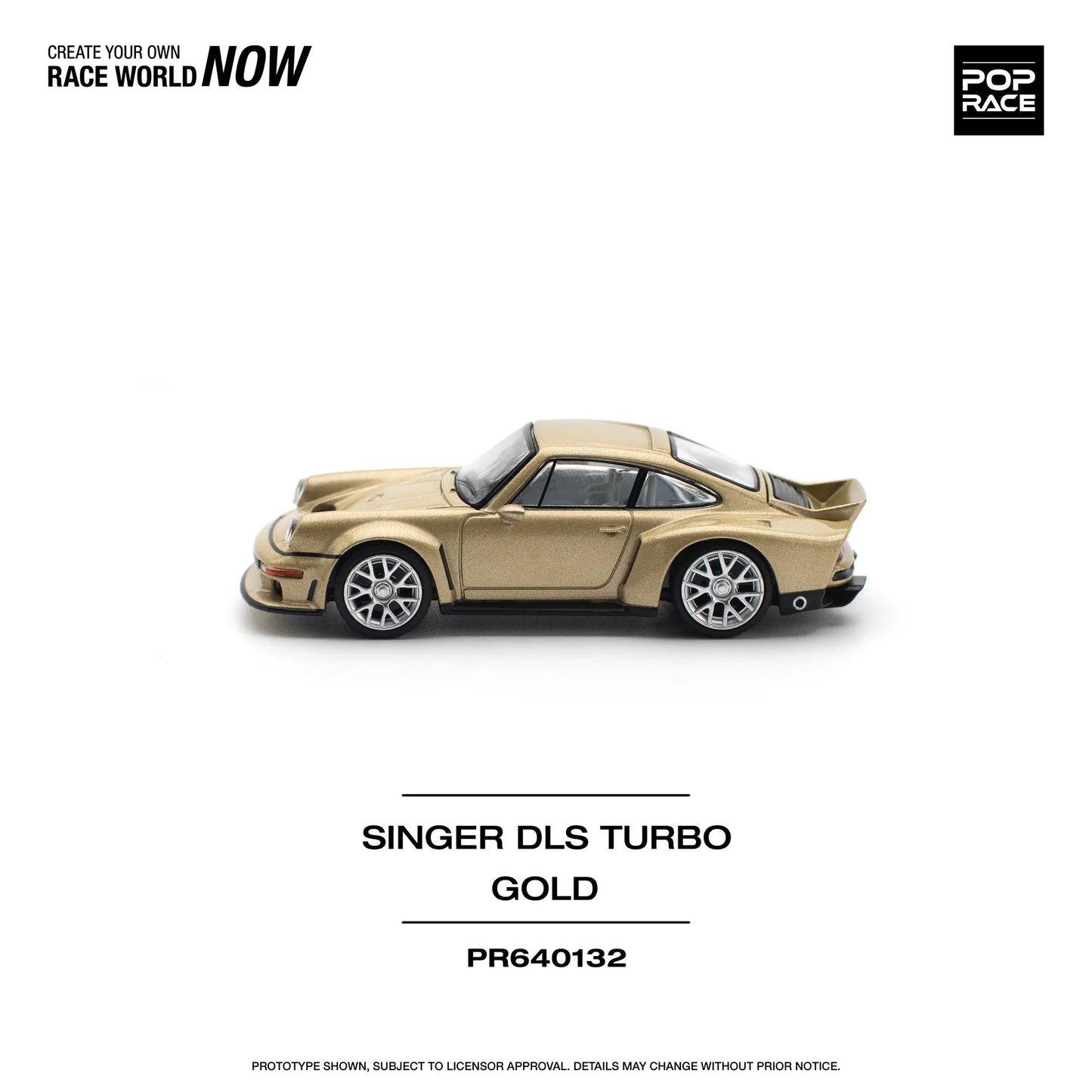 Pop Race - Porsche Singer DLS Turbo Gold - Scala 1/64 PR64-132