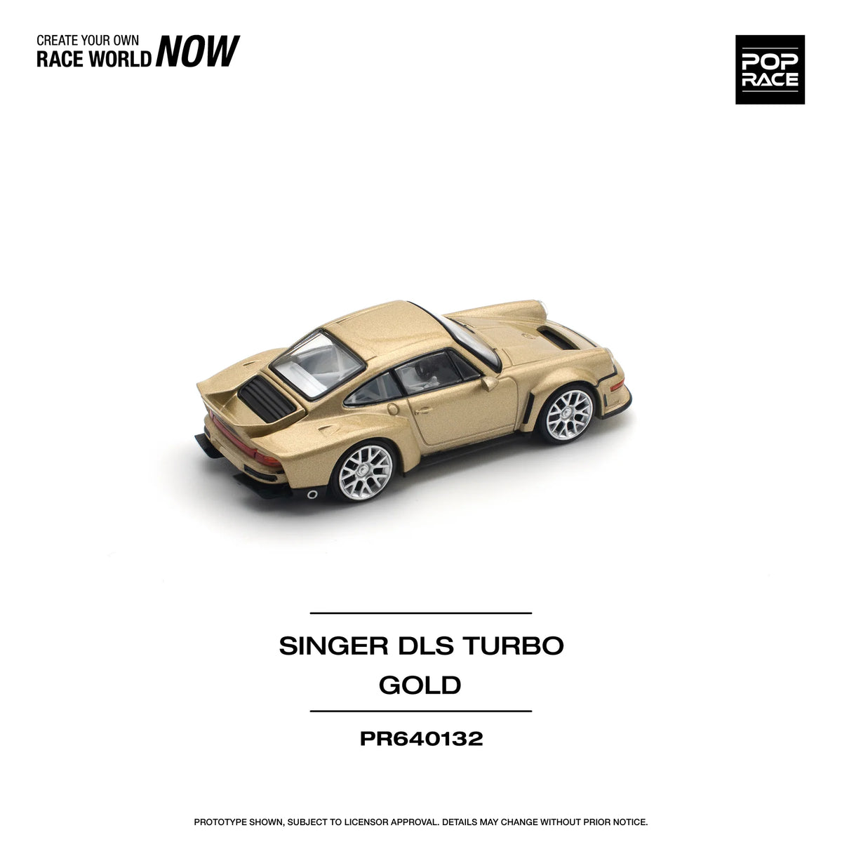 Pop Race - Porsche Singer DLS Turbo Gold - Scala 1/64 PR64-132
