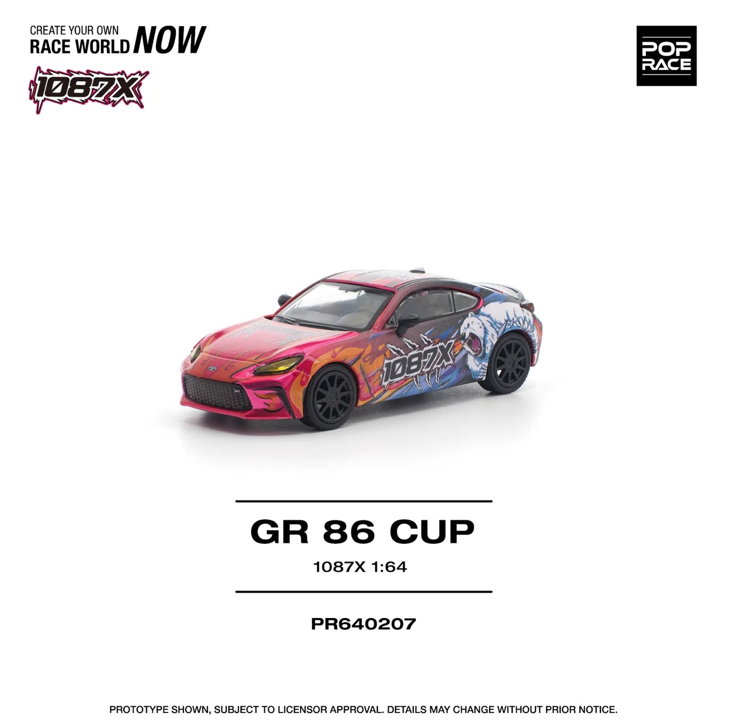 Pop Race - Toyota 1087X GR86 CUP - Scala 1/64 PR64-207