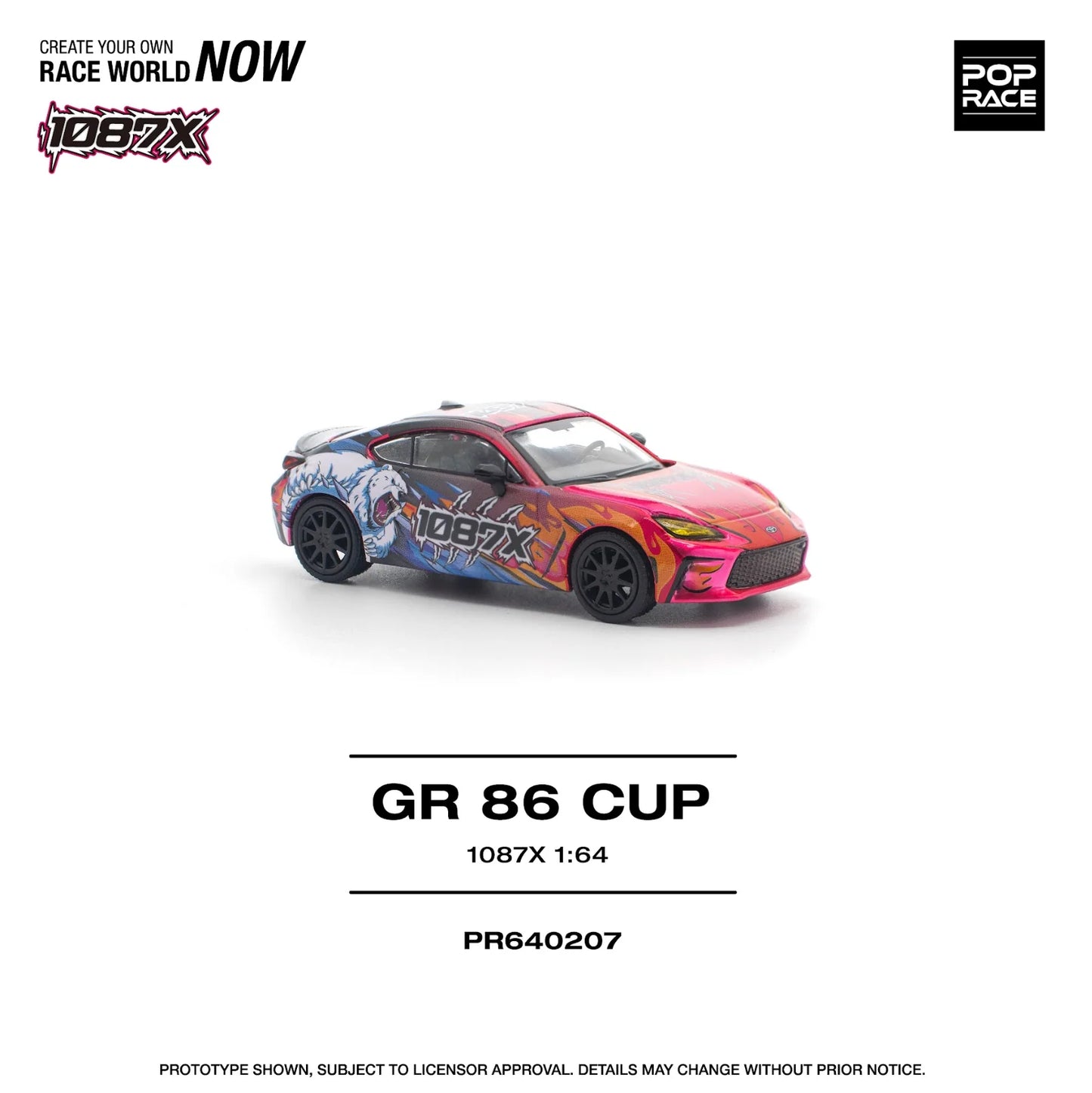 Pop Race - Toyota 1087X GR86 CUP - Scala 1/64 PR64-207