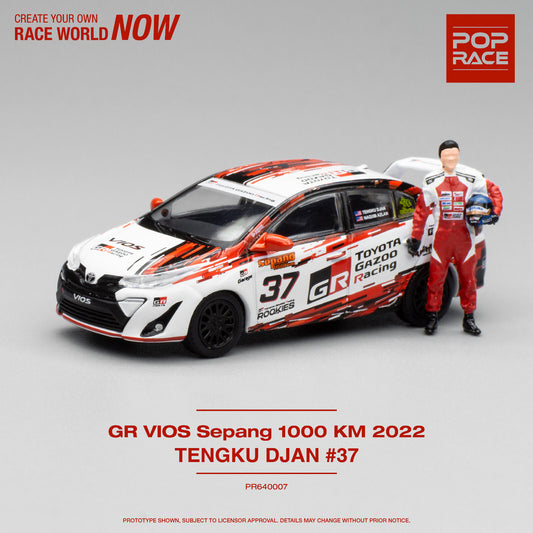 Pop Race - Toyota GR VIOS #37 Tengku Djan Sepang 1000km with Figure Scala 1/64 PR64-0007