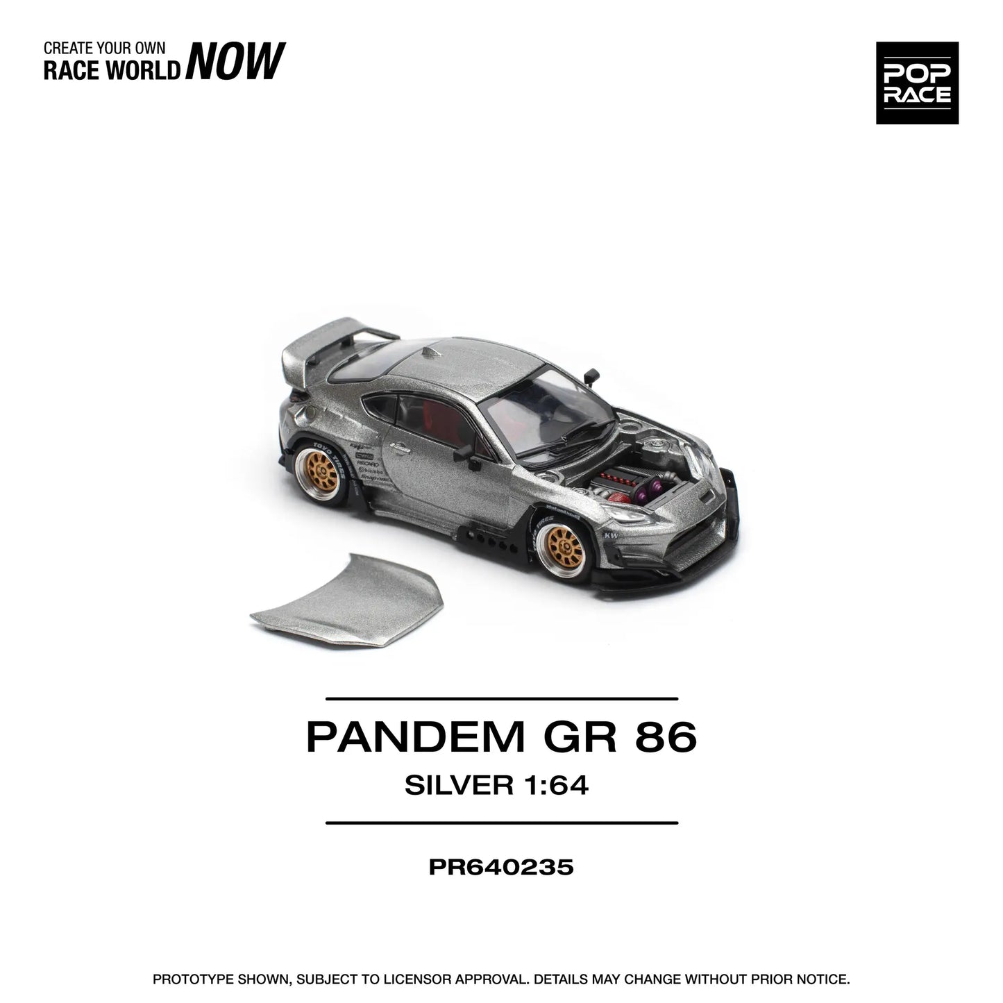Toyota PANDEM GR86 - Pop Race - Scala 1/64 PR64-235