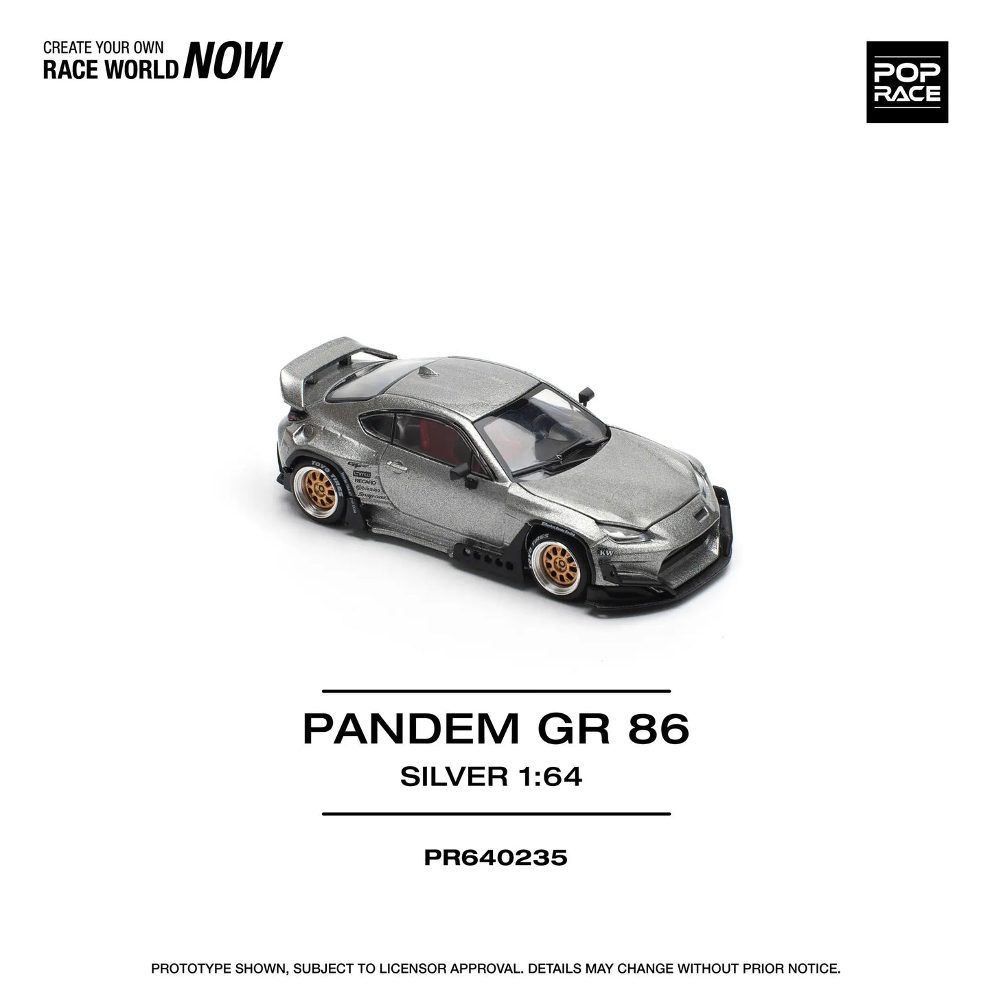 Toyota PANDEM GR86 - Pop Race - Scala 1/64 PR64-235