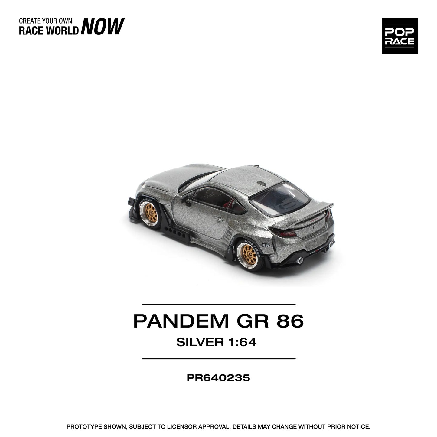 Toyota PANDEM GR86 - Pop Race - Scala 1/64 PR64-235