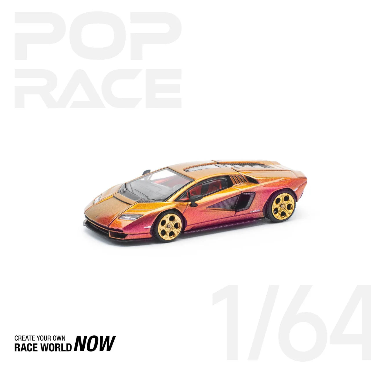 Lamborghini Countach LPI 800-4 Blu Hal - Pop Race - Scala 1/64 PR64-175
