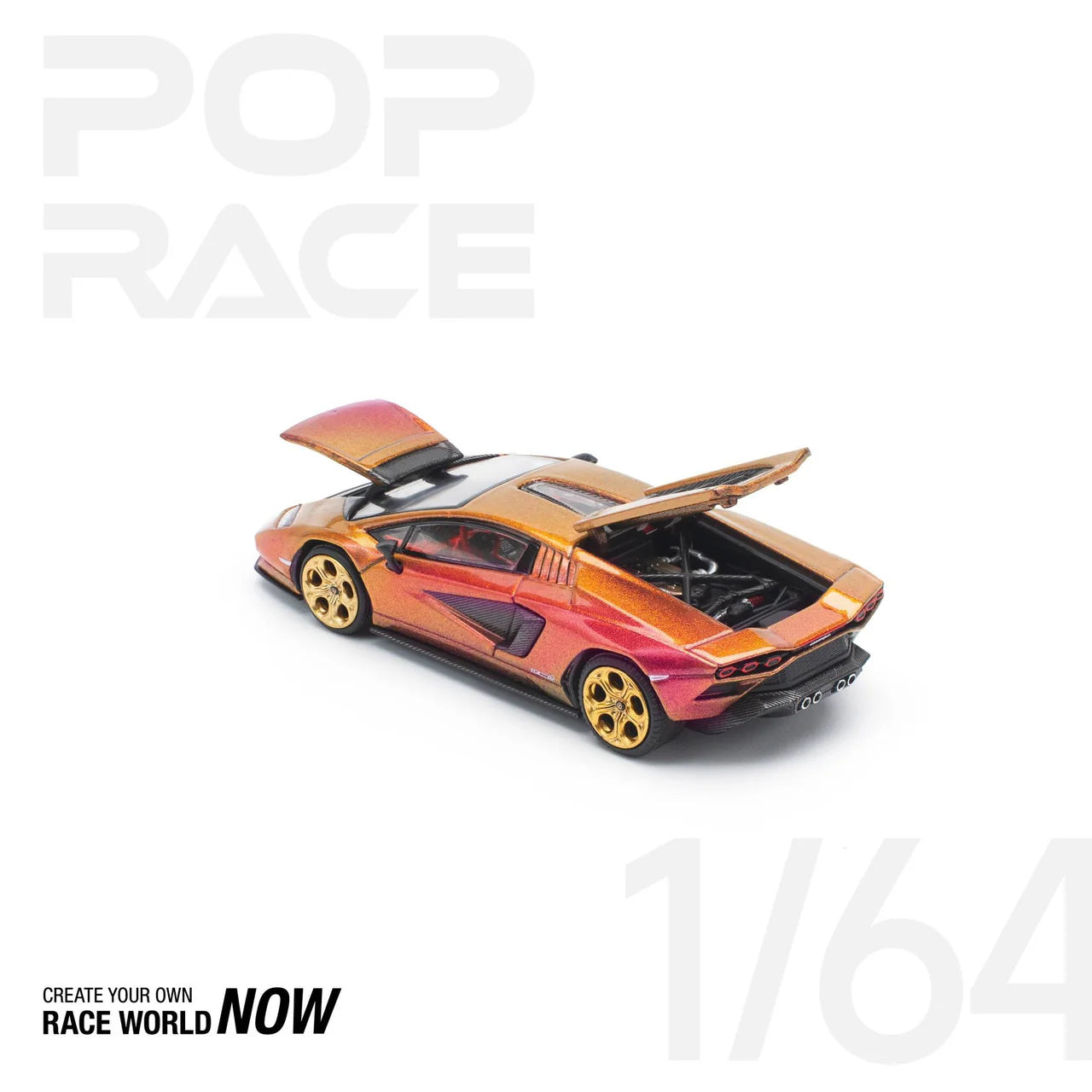 Lamborghini Countach LPI 800-4 Blu Hal - Pop Race - Scala 1/64 PR64-175