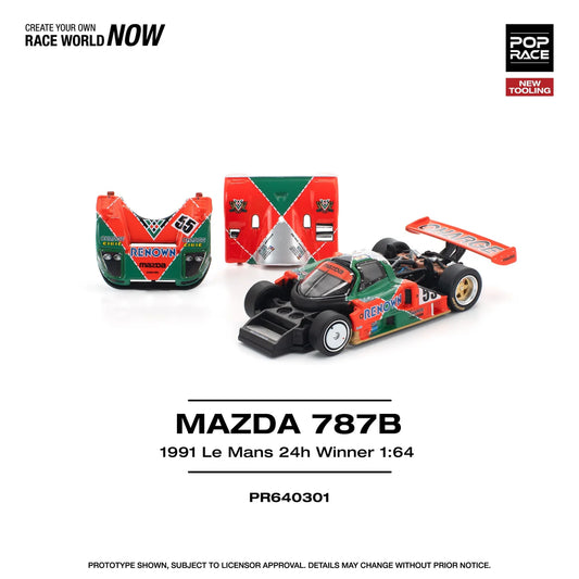 Mazda 787B 1991 Le Mans 24H Winner - Pop Race - Scala 1/64 PR64-301