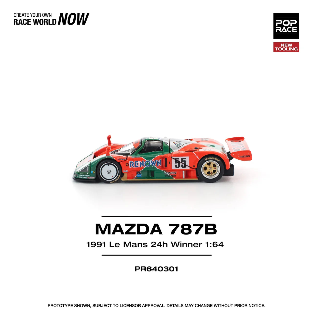 Mazda 787B 1991 Le Mans 24H Winner - Pop Race - Scala 1/64 PR64-301