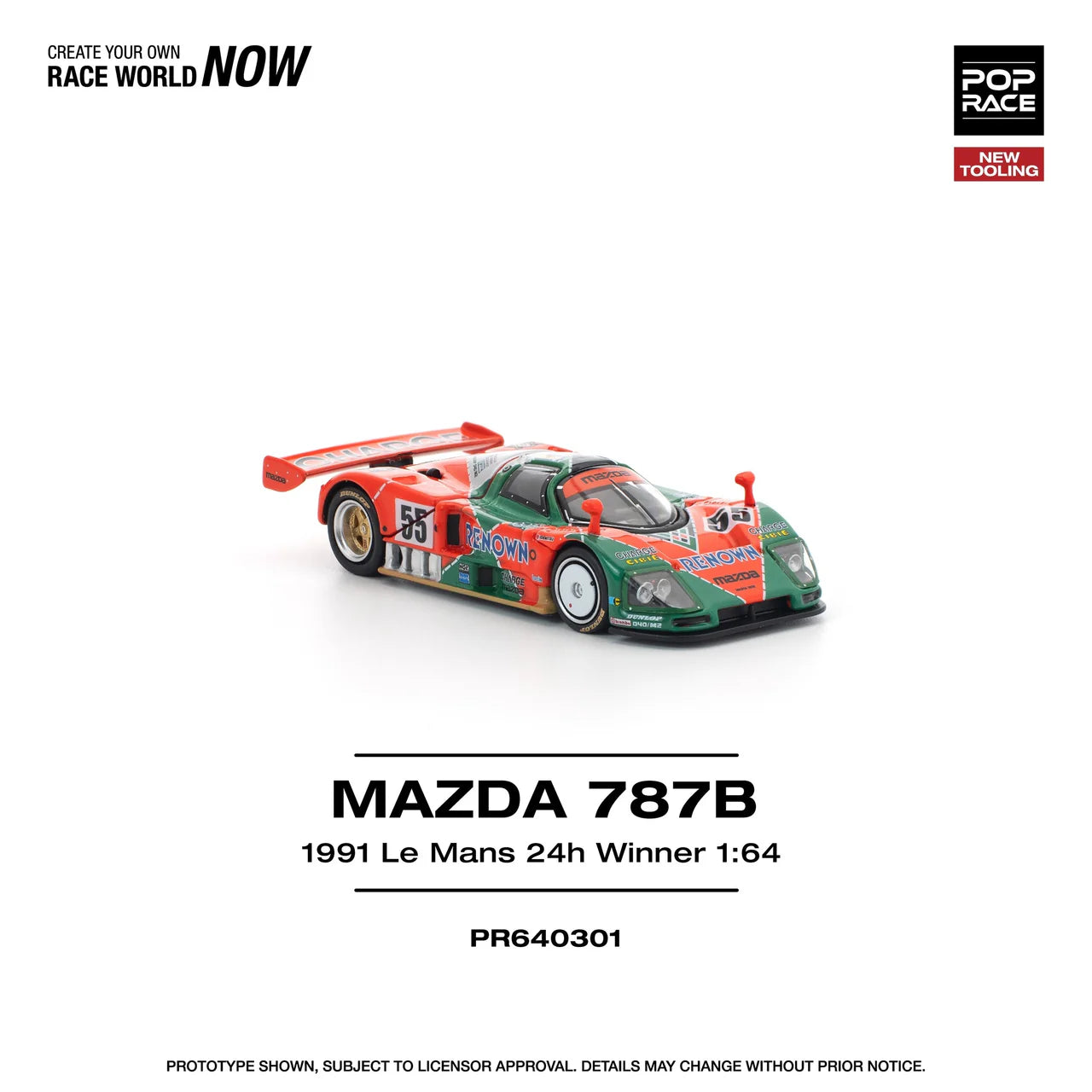 Mazda 787B 1991 Le Mans 24H Winner - Pop Race - Scala 1/64 PR64-301