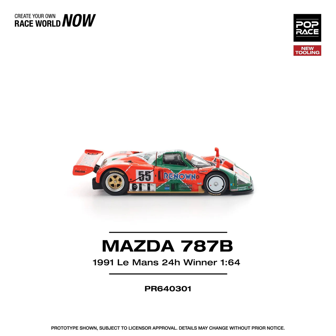 Mazda 787B 1991 Le Mans 24H Winner - Pop Race - Scala 1/64 PR64-301