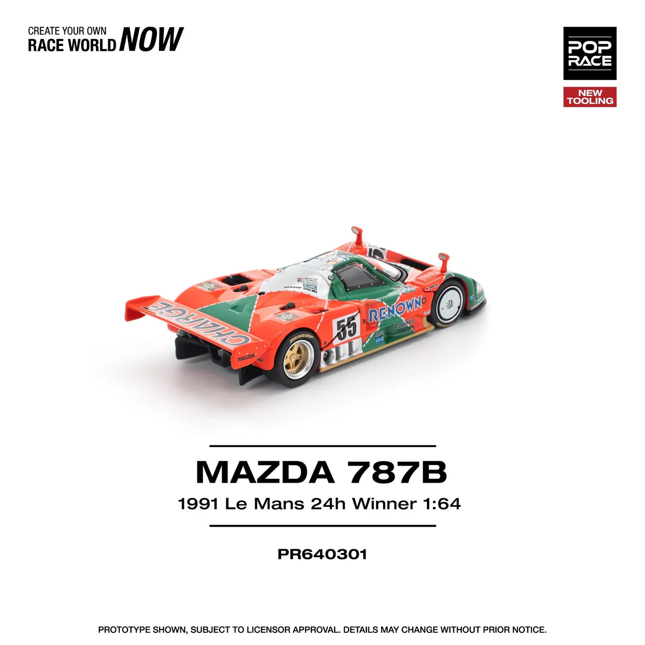Mazda 787B 1991 Le Mans 24H Winner - Pop Race - Scala 1/64 PR64-301