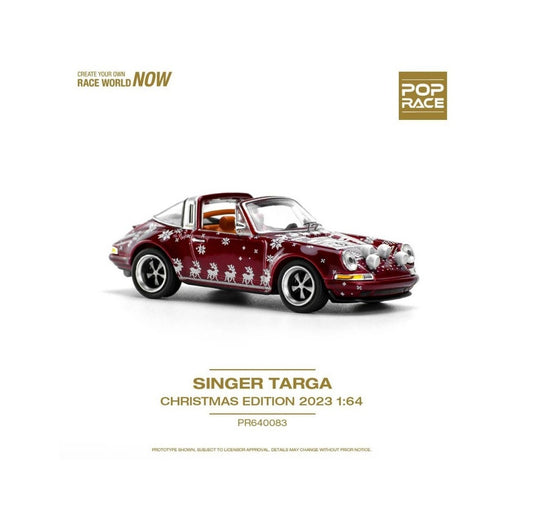 Porsche Singer Targa 2023 Christmas Edition Red - Pop Race - Scala 1/64 PR64-83