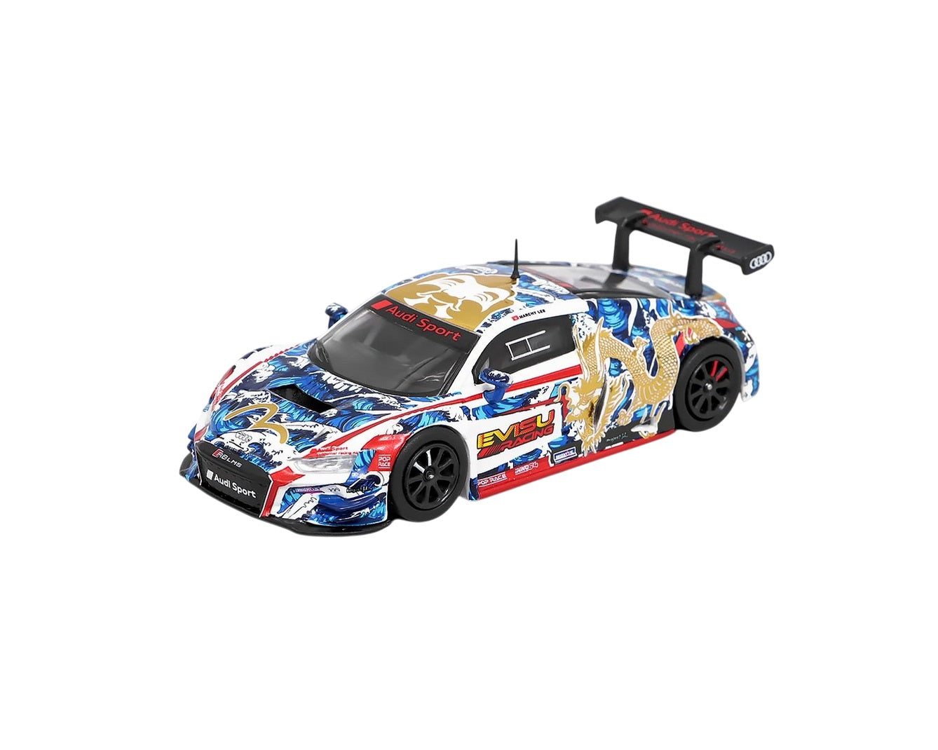 Audi R8 LMS Macau GT Cup 2020 Audi Sport Asia Team X Works Evisu Racing #38 Marchy Lee - Pop Race - Scala 1/64 PR64-R8LMS-EVISU