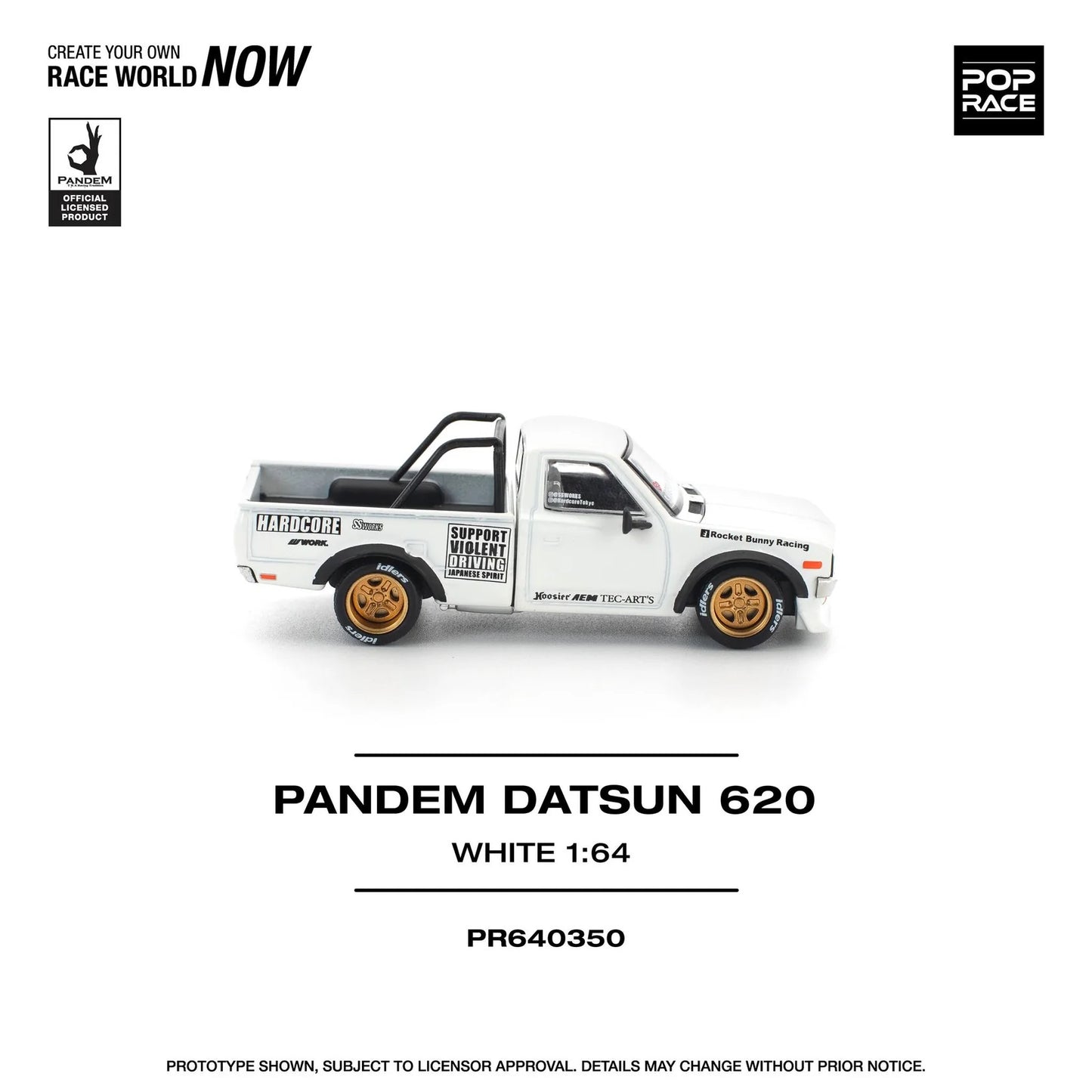 Datsun Pandem 620 White - Pop Race - Scala 1/64 PR64-350
