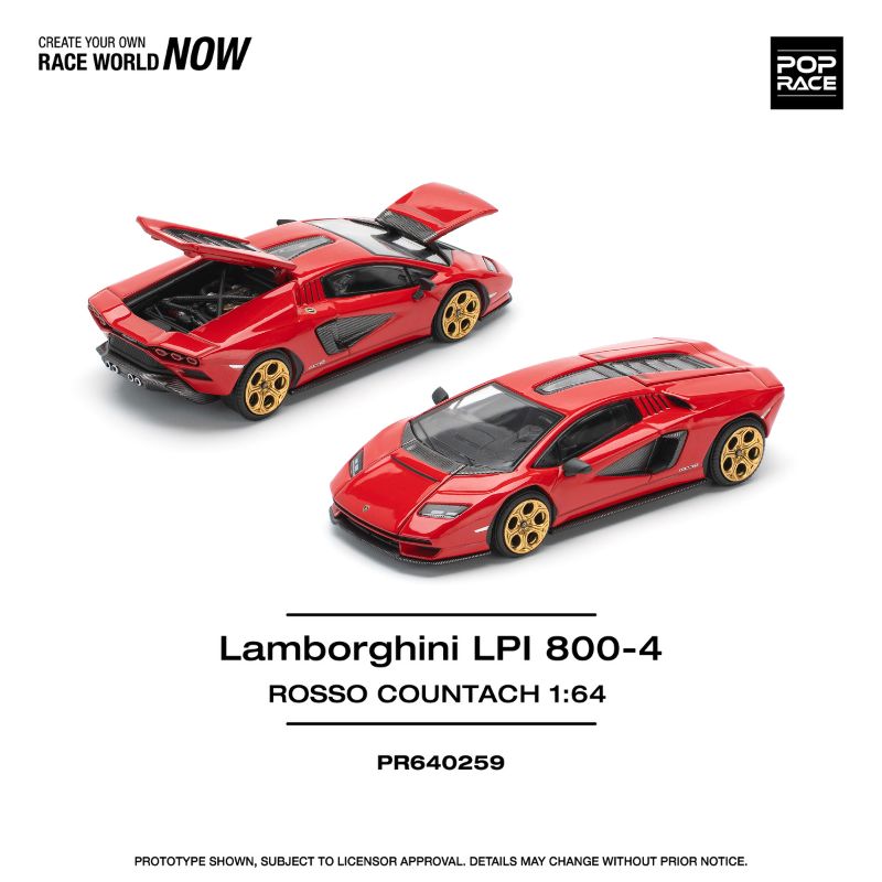 Lamborghini Countach LPI 800-4 Red - Pop Race - Scala 1/64 PR64-259