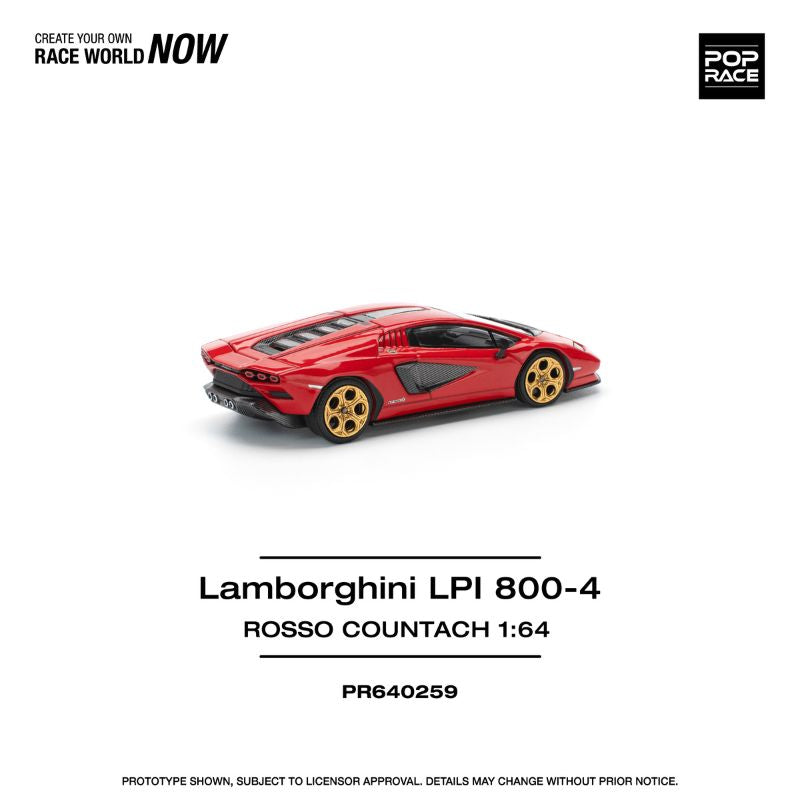 Lamborghini Countach LPI 800-4 Red - Pop Race - Scala 1/64 PR64-259
