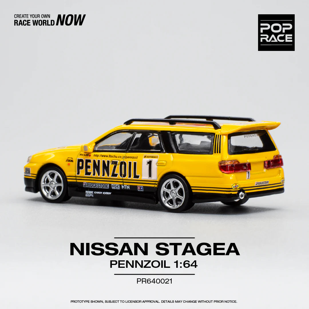 Nissan Stagea R34 Pennzoil - Pop Race - Scala 1/64 PR64-21