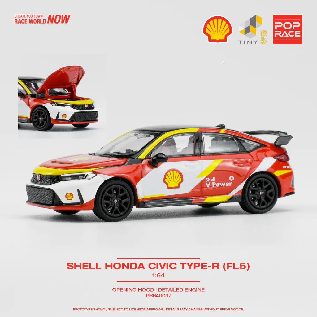 Shell Honda Racing Honda Civic FL5 TYPE-R Shell - Pop Race - Scala 1/64 PR64-037 – Borgeseidea