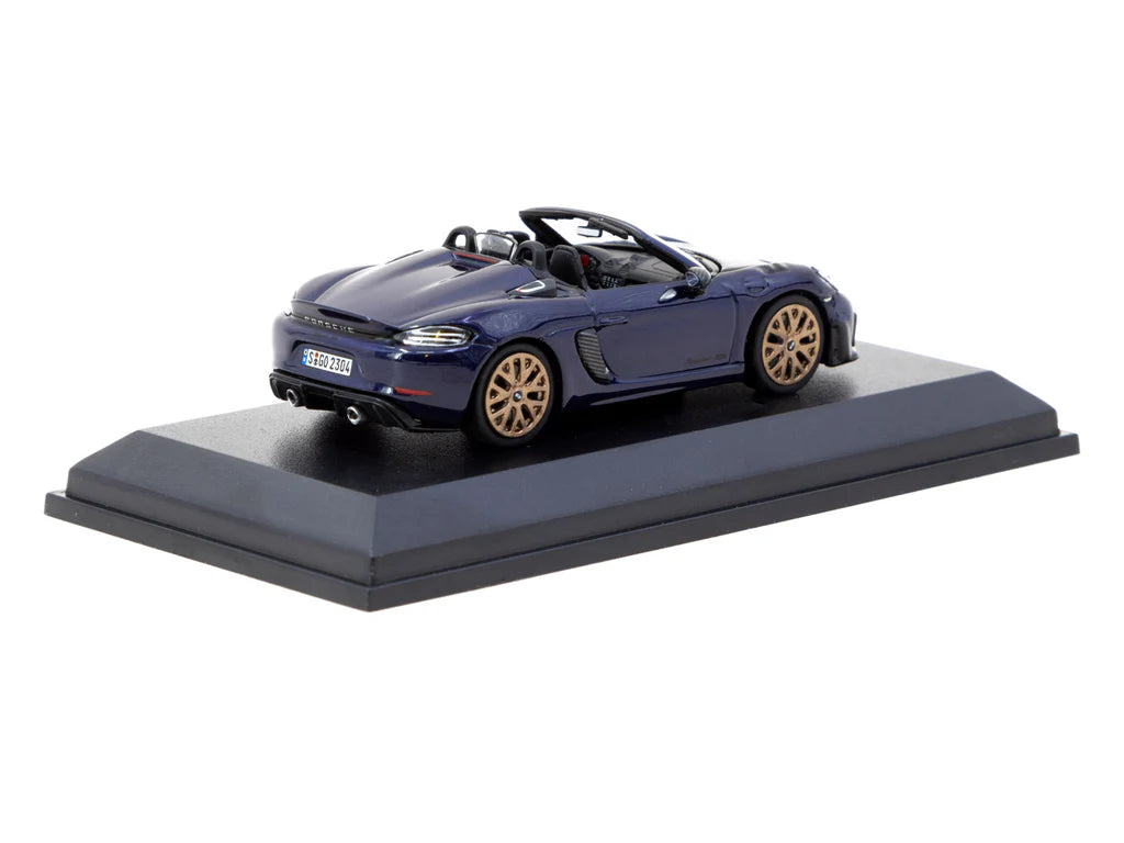 Porsche 718 Spyder RS Gentian Blue Metallic Collab64 Minichamps - Tarmac Works - Scala 1/64 643064006