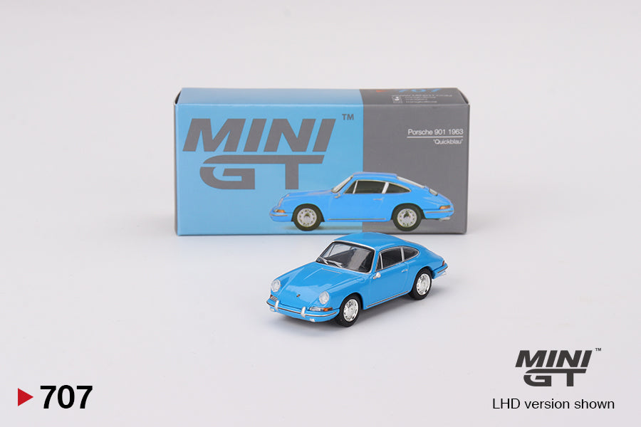 Porsche 901 1963 Quickblau LHD - Mini GT - Scala 1/64 MGT00707