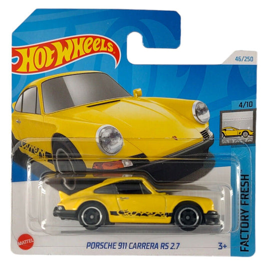 Porsche 911 Carrera RS 2.7 Amarillo - Hot Wheels - Escala 1/64 Aprox