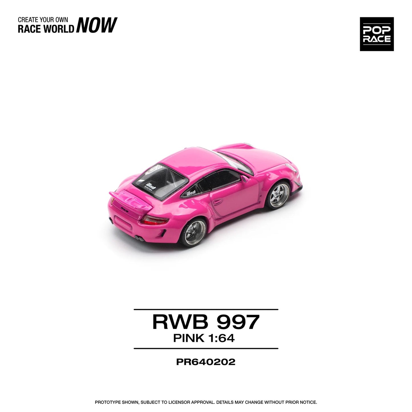 Porsche 992 RWB Pink - Pop Race - Scala 1/64 PR64-202