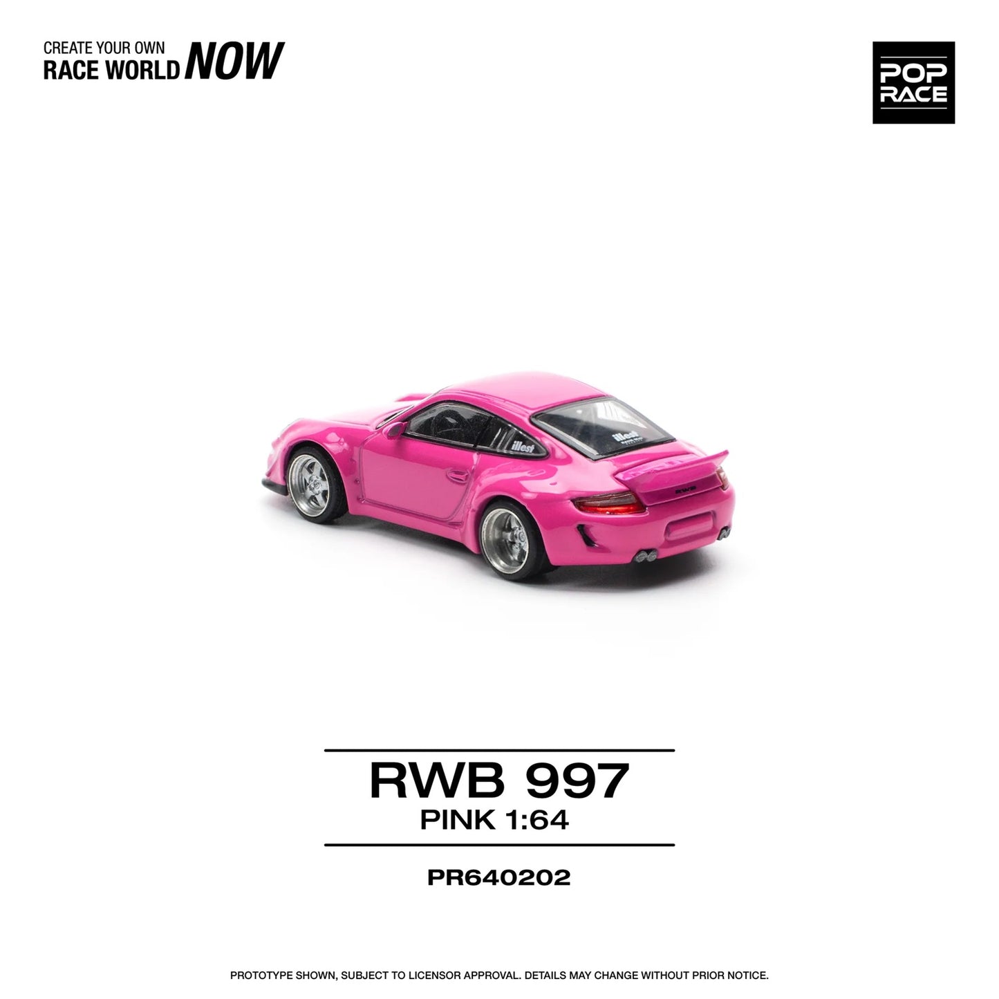 Porsche 992 RWB Pink - Pop Race - Scala 1/64 PR64-202