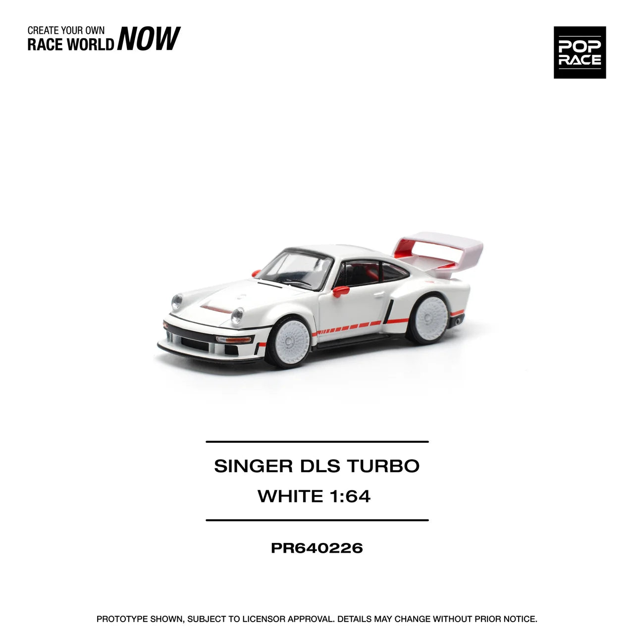 Porsche Singer DLS Turbo White - Pop Race - Scala 1/64 PR64-226