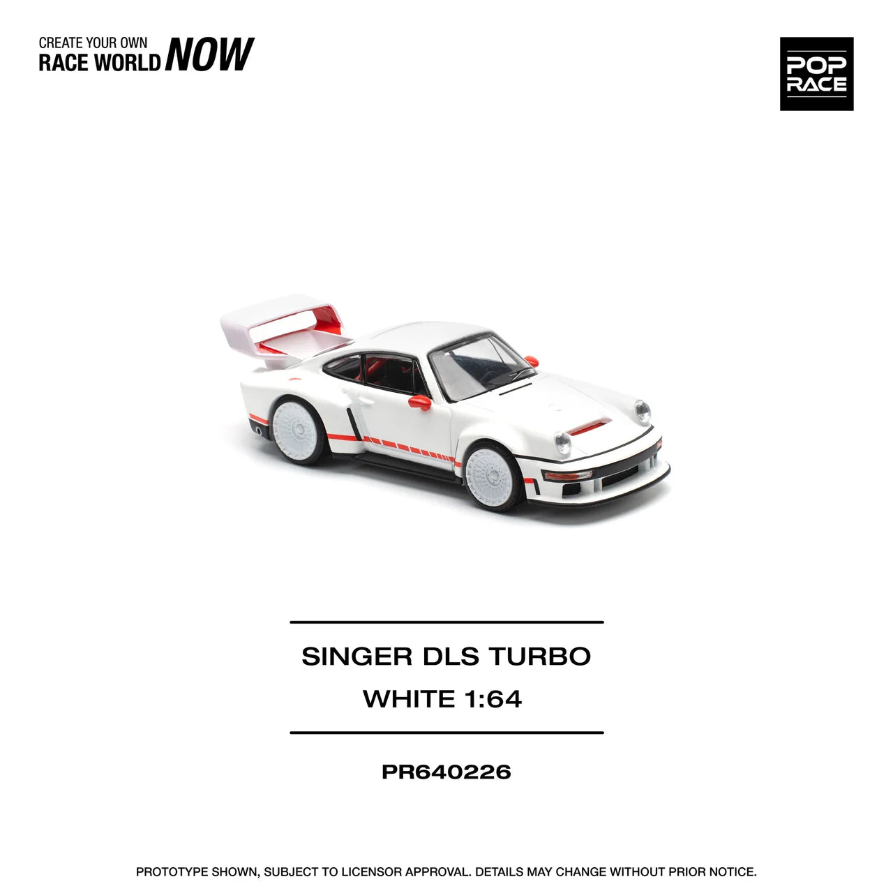 Porsche Singer DLS Turbo White - Pop Race - Scala 1/64 PR64-226
