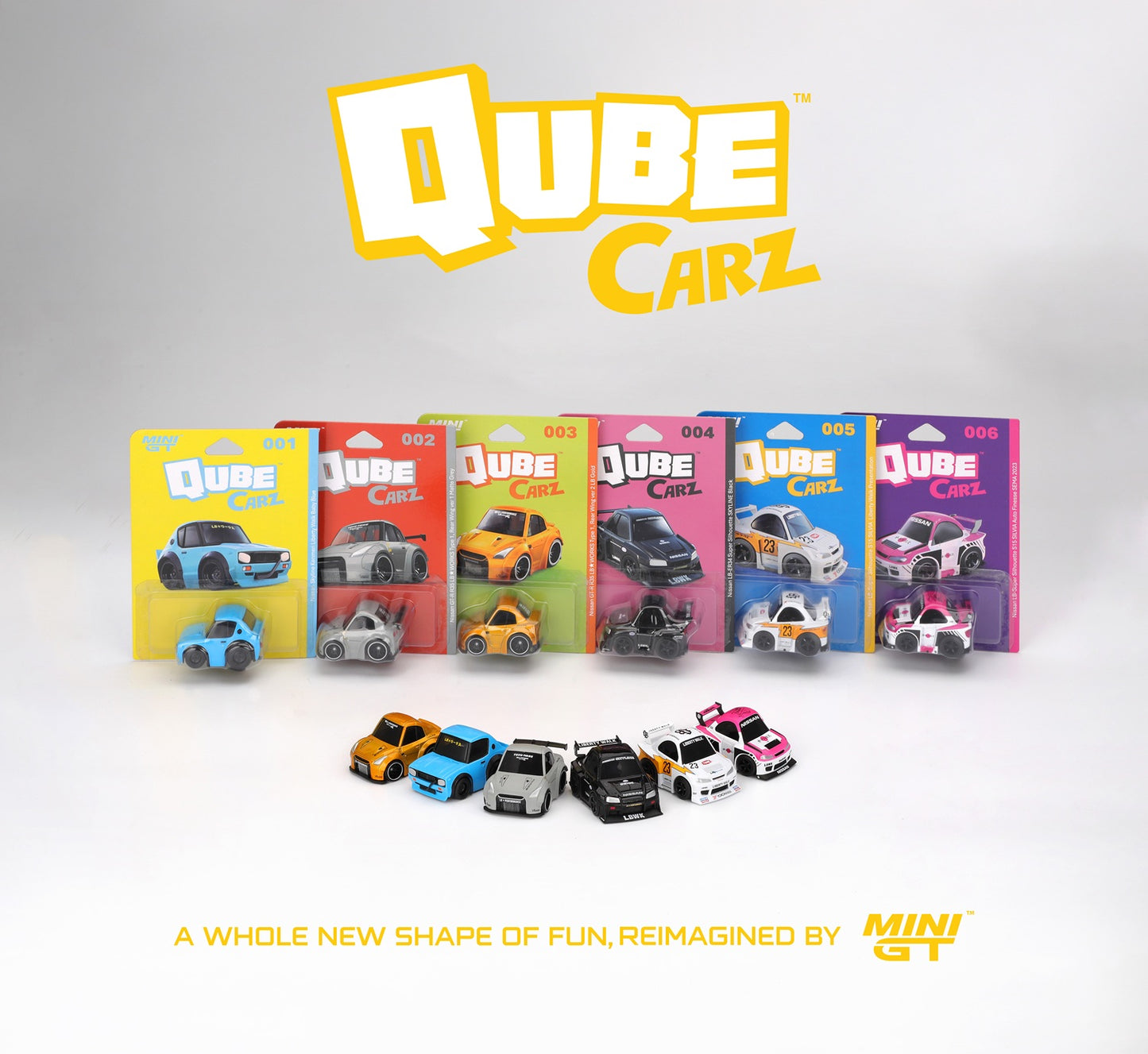 Set di 6 modellini QUBE Carz Series - Mini Gt