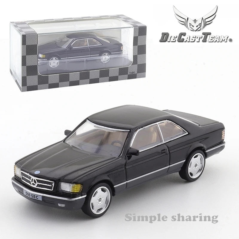 Mercedes - Benz 500 SEC Negro - Equipo DCT Die Cast - Escala 1/64