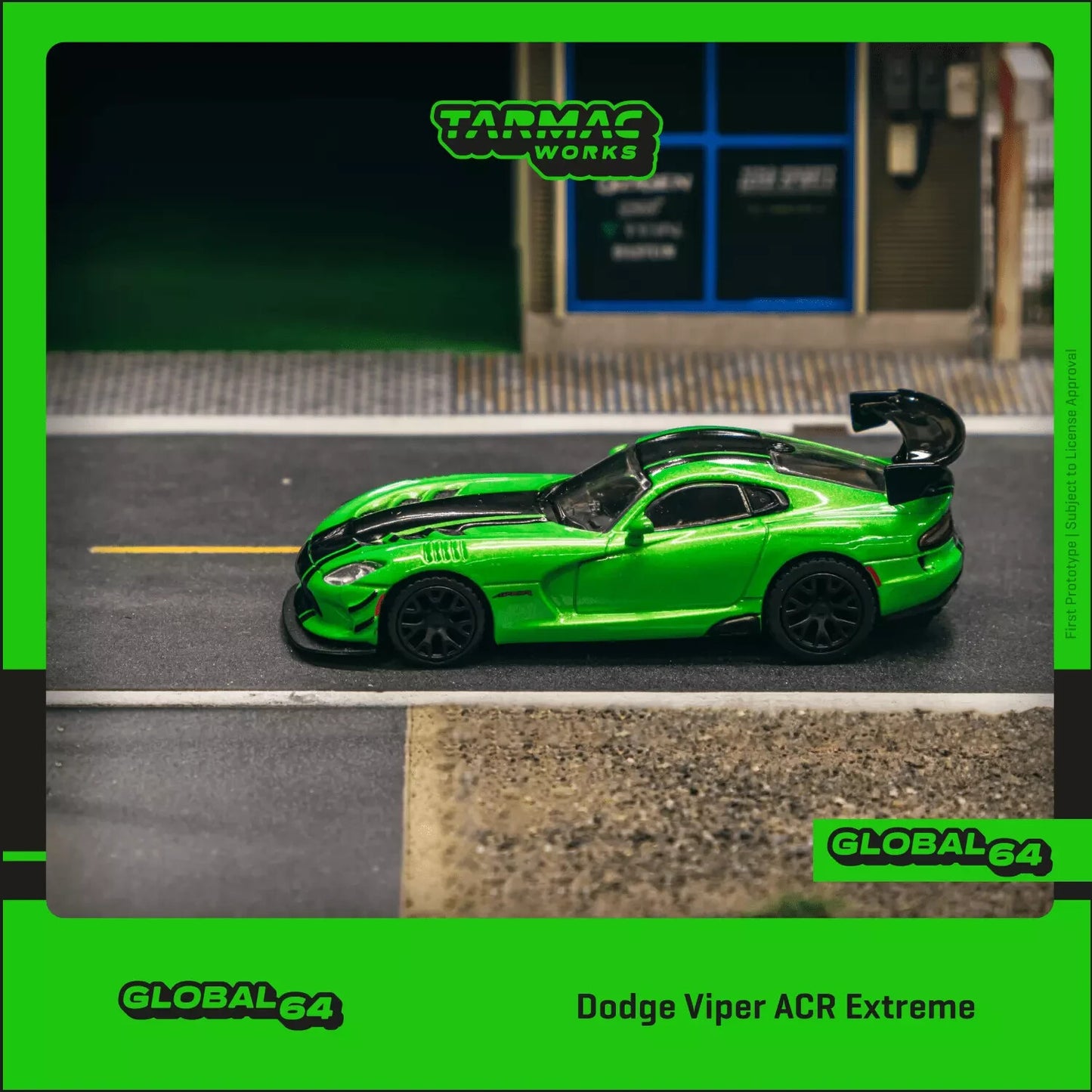 Dodge Viper ACR Extreme Green - Tarmac Works - MiJo Exclusives - GLOBAL64 - Scala 1/64 T64G-TL028-GR