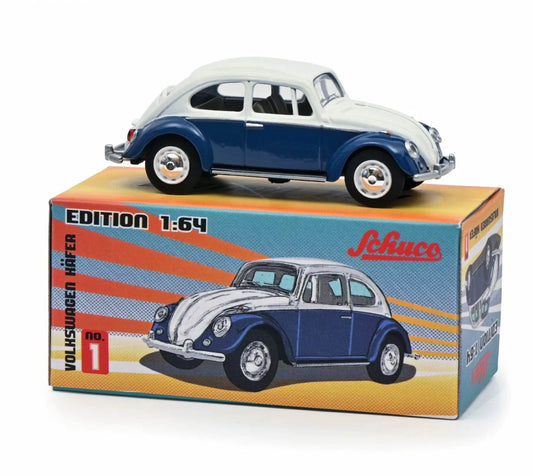 Volkswagen Käfer / Beetle - blue and white - Schuco - Scala 1/64 452031900