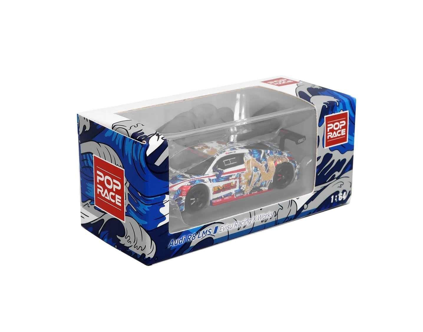 Audi R8 LMS Macau GT Cup 2020 Audi Sport Asia Team X Works Evisu Racing #38 Marchy Lee - Pop Race - Scala 1/64 PR64-R8LMS-EVISU