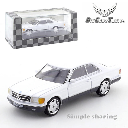 Mercedes - Benz 500 SEC Blanco - Equipo DCT Die Cast - Escala 1/64