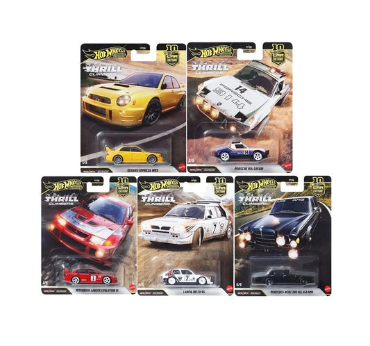 Set 5 veicoli Thrill Climbers - Hot Wheels Premium - Scala 1/64
