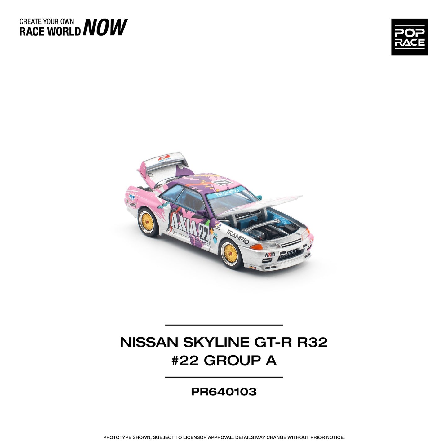 Skyline GT-R R32 JTC 1991 Group A #22 Axia - Pop Race - Scala 1/64 PR64-103