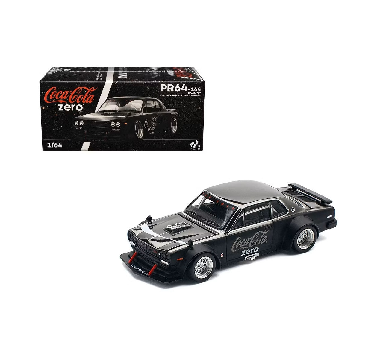 Skyline GT-R V8 Drift "Hakosuka" Coca Cola Zero - Pop Race - Scala 1/64 PR64-144