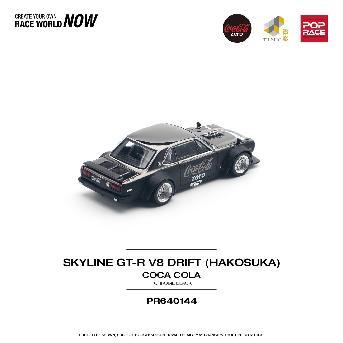 Skyline GT-R V8 Drift "Hakosuka" Coca Cola Zero - Pop Race - Scala 1/64 PR64-144