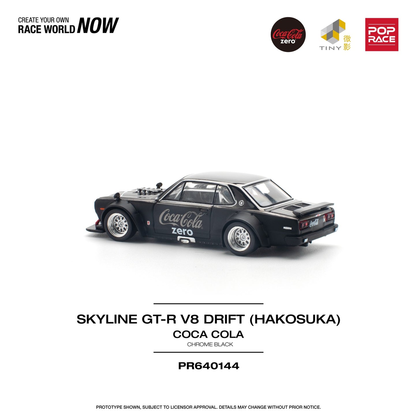 Skyline GT-R V8 Drift "Hakosuka" Coca Cola Zero - Pop Race - Scala 1/64 PR64-144